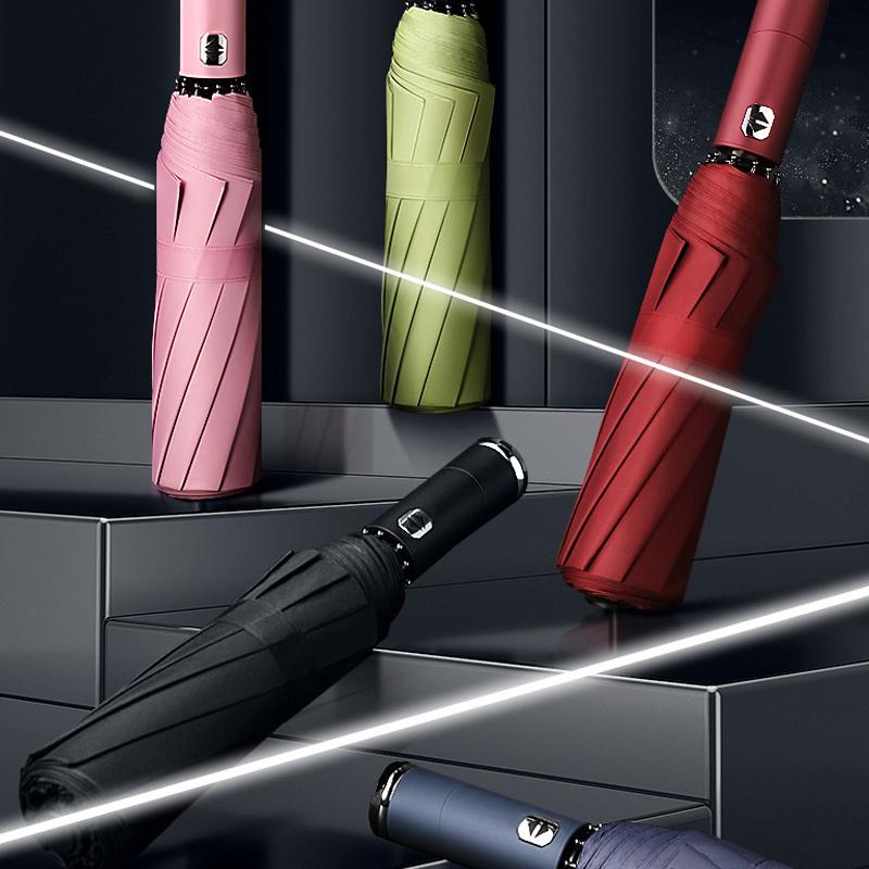 Windproof LED Parasol Umbrella with 10 Ribs and Automatic Opening and Closing, view 5