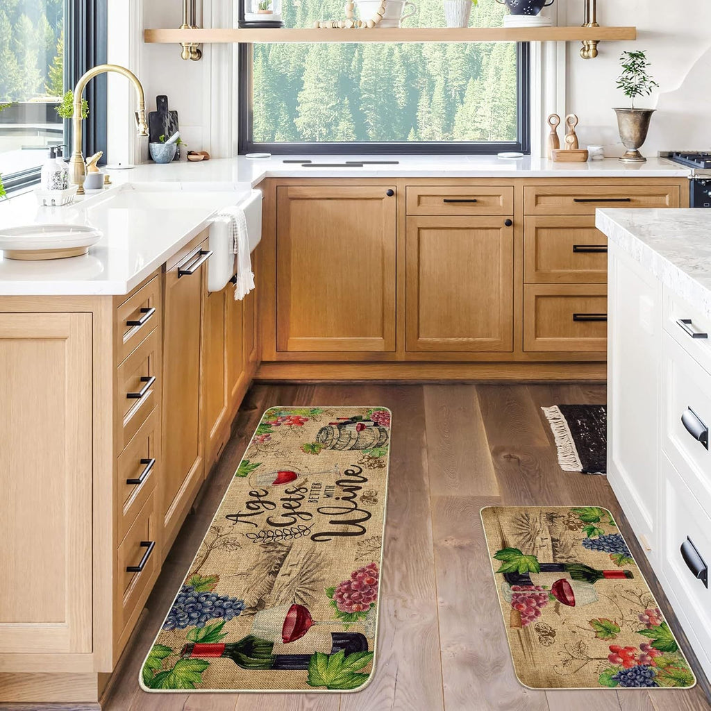 Wine-Themed Kitchen Runner Mat | Thrascher