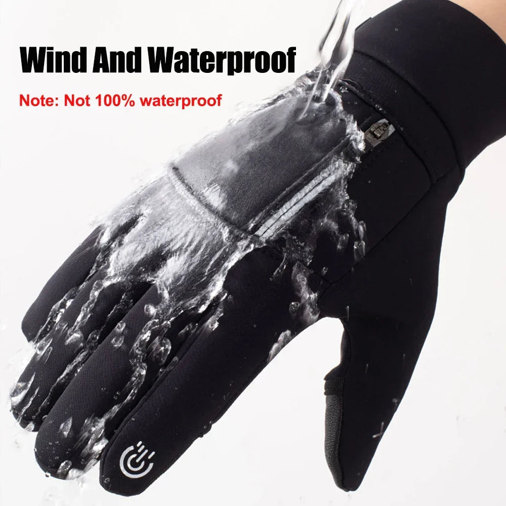 Winter Gloves with Fold-Back Thumb and Index Finger, Polyester + TPU, view 3