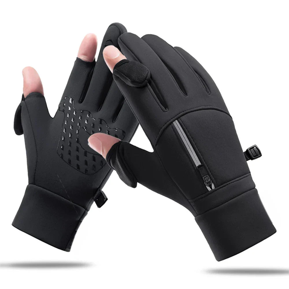 Winter Gloves with Fold-Back Thumb and Index Finger, Polyester + TPU, view 6
