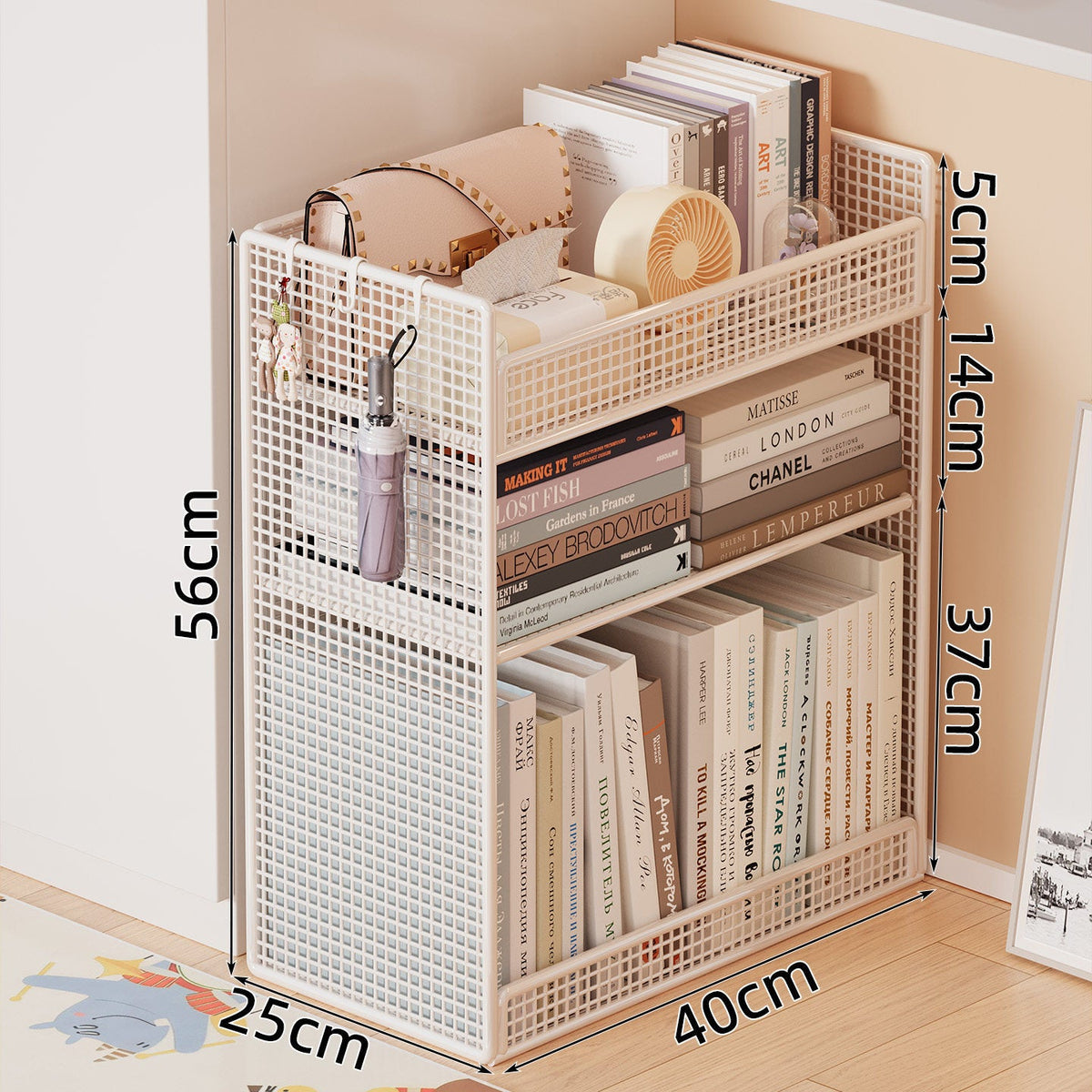 Wire Mesh Bookcase Organizer | Thrascher