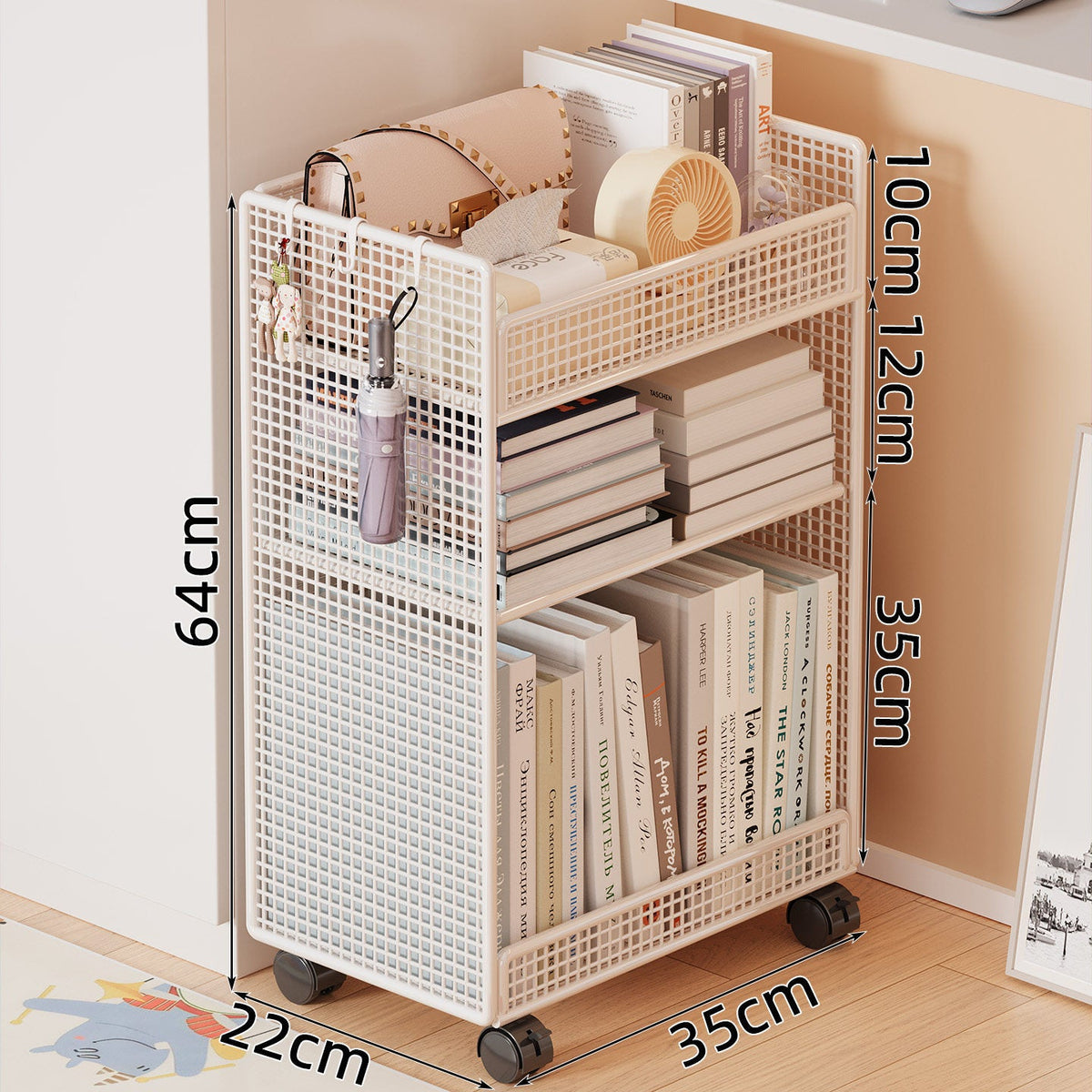 Wire Mesh Bookcase Organizer | Thrascher