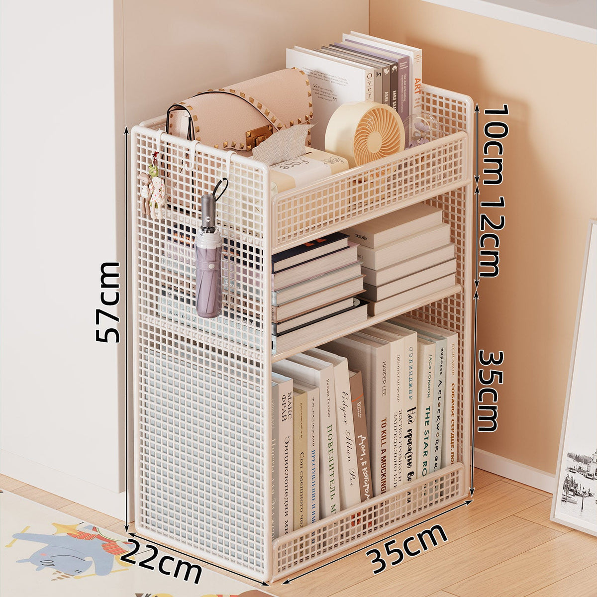 Wire Mesh Bookcase Organizer | Thrascher