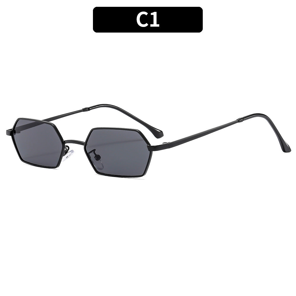 Women's Chic Hexagonal Frame Sunglasses for Beach and Everyday Wear, view 2