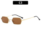 Women's Chic Hexagonal Frame Sunglasses for Beach and Everyday Wear