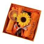 Women's Gift Set with Ceramic Mug, Compact UV Umbrella and Artificial Flowers, view 8