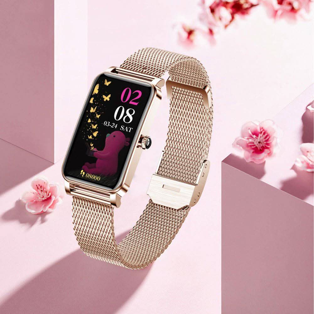 Women's Smartwatch with 1.45-Inch Touchscreen, Stainless Steel Band, view 5