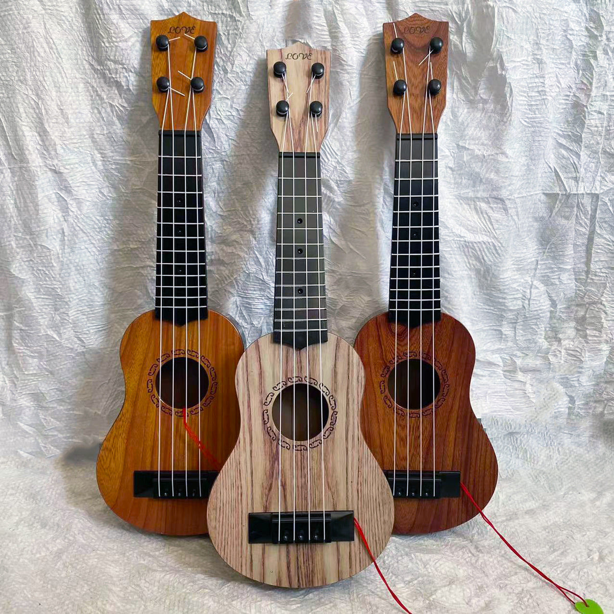 Wood Ukulele with Lightweight Portable Design and Tuning Pegs, view 3