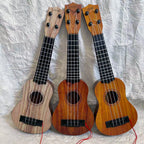 Wood Ukulele with Lightweight Portable Design and Tuning Pegs