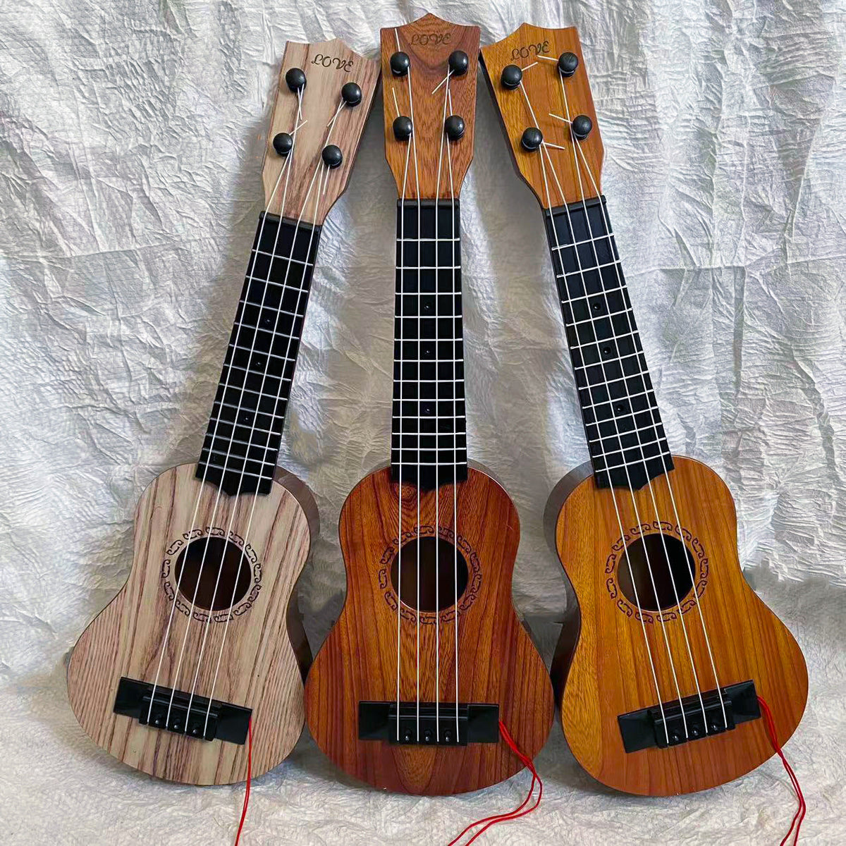 Wood Ukulele with Lightweight Portable Design and Tuning Pegs