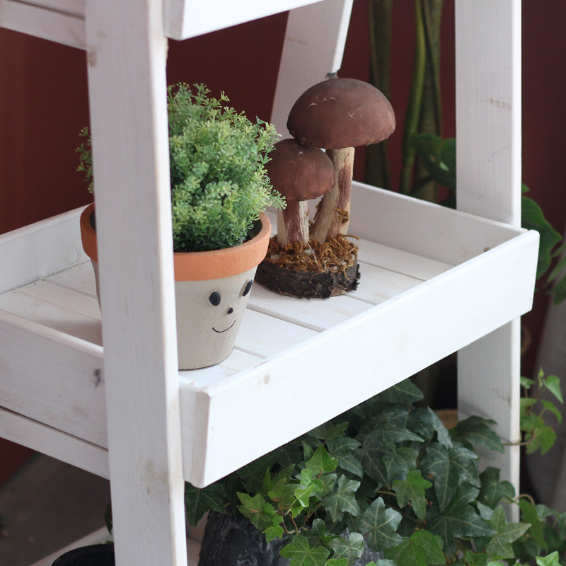 Wooden Shelf Gray White | Thrascher
