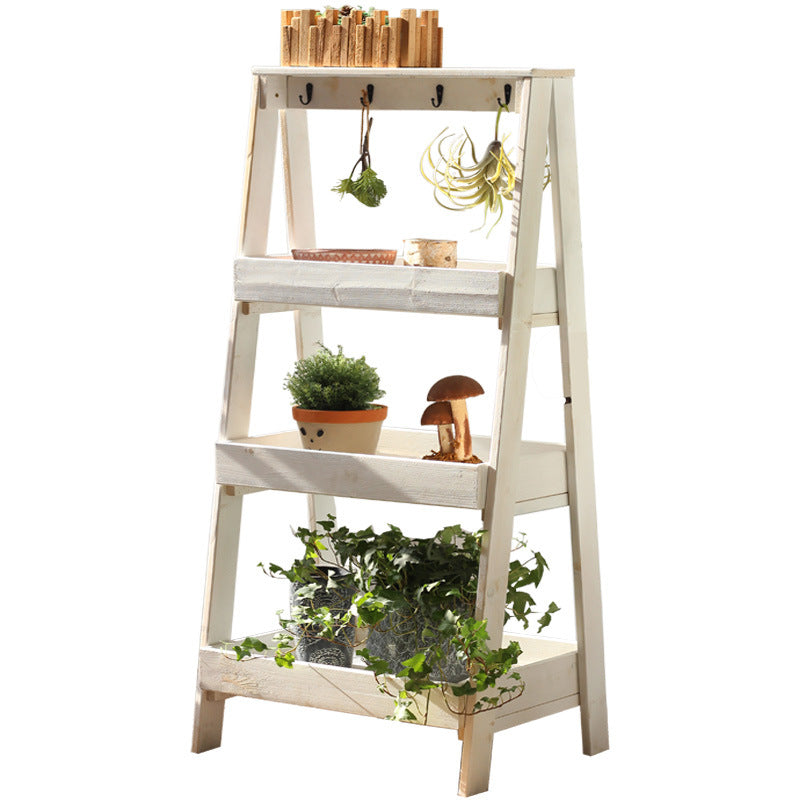 Wooden Shelf Gray White | Thrascher
