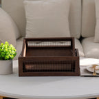 Wooden Storage Box with Metal Grid | Thrascher