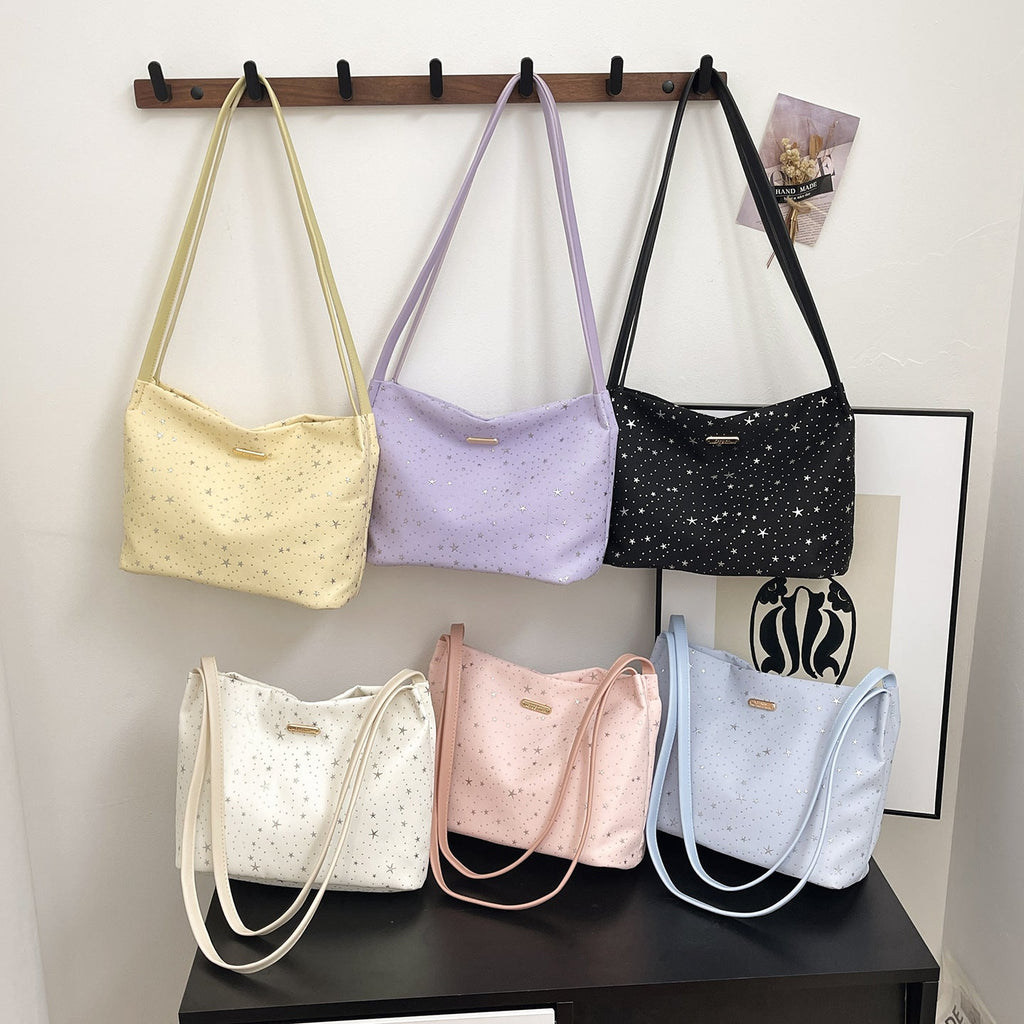 WoStylish Star-Embellished Hobo Bag