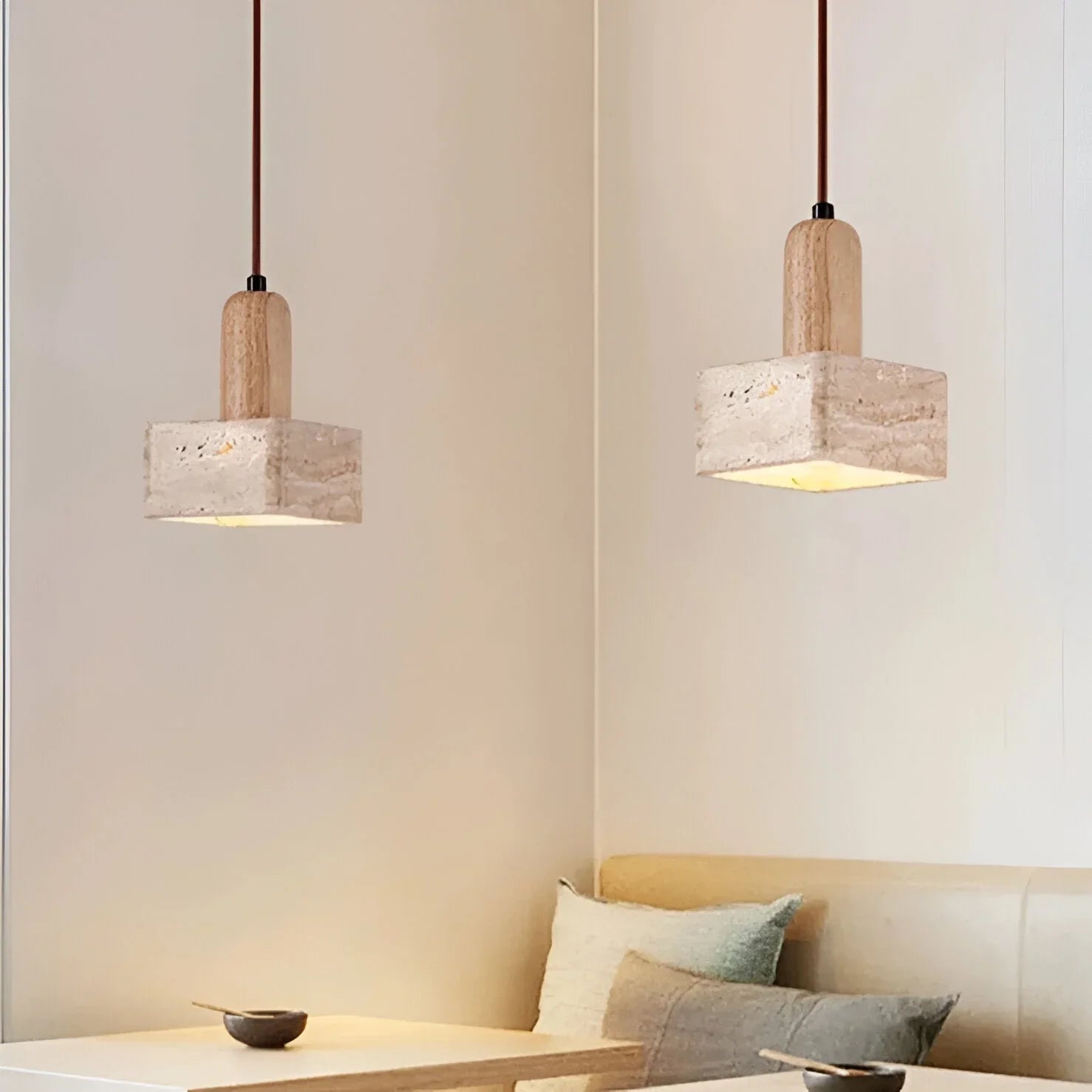 Zelsara Travertine Pendant Lamp