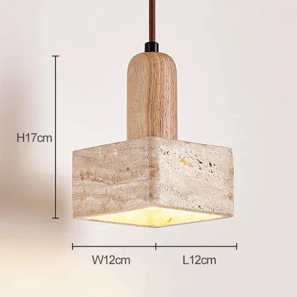 Zelsara Travertine Pendant Lamp